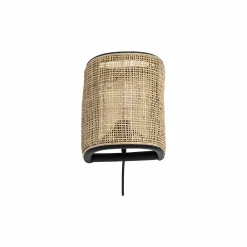 Made in Meubles Applique murale demi cercle en rotin et cannage Rim