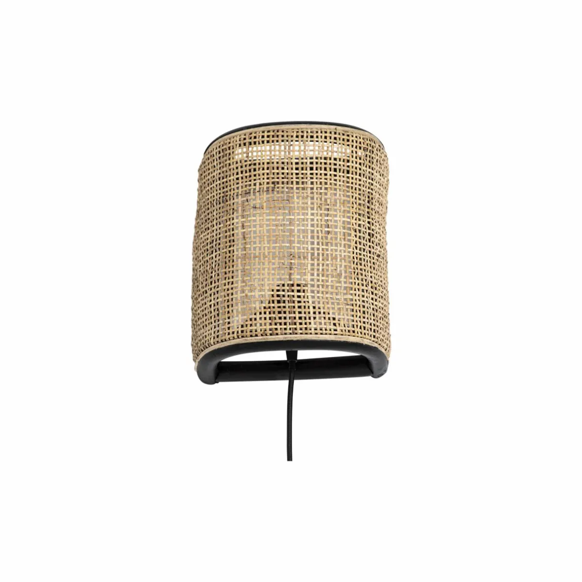 Made in Meubles Applique murale demi cercle en rotin et cannage Rim