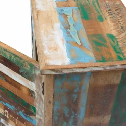 Made in Meubles Armoire à  lattes en bois coloré Ethnik