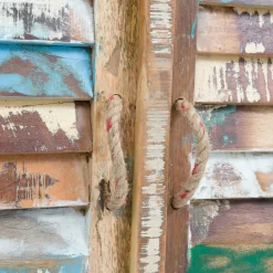 Made in Meubles Armoire à  lattes en bois coloré Ethnik