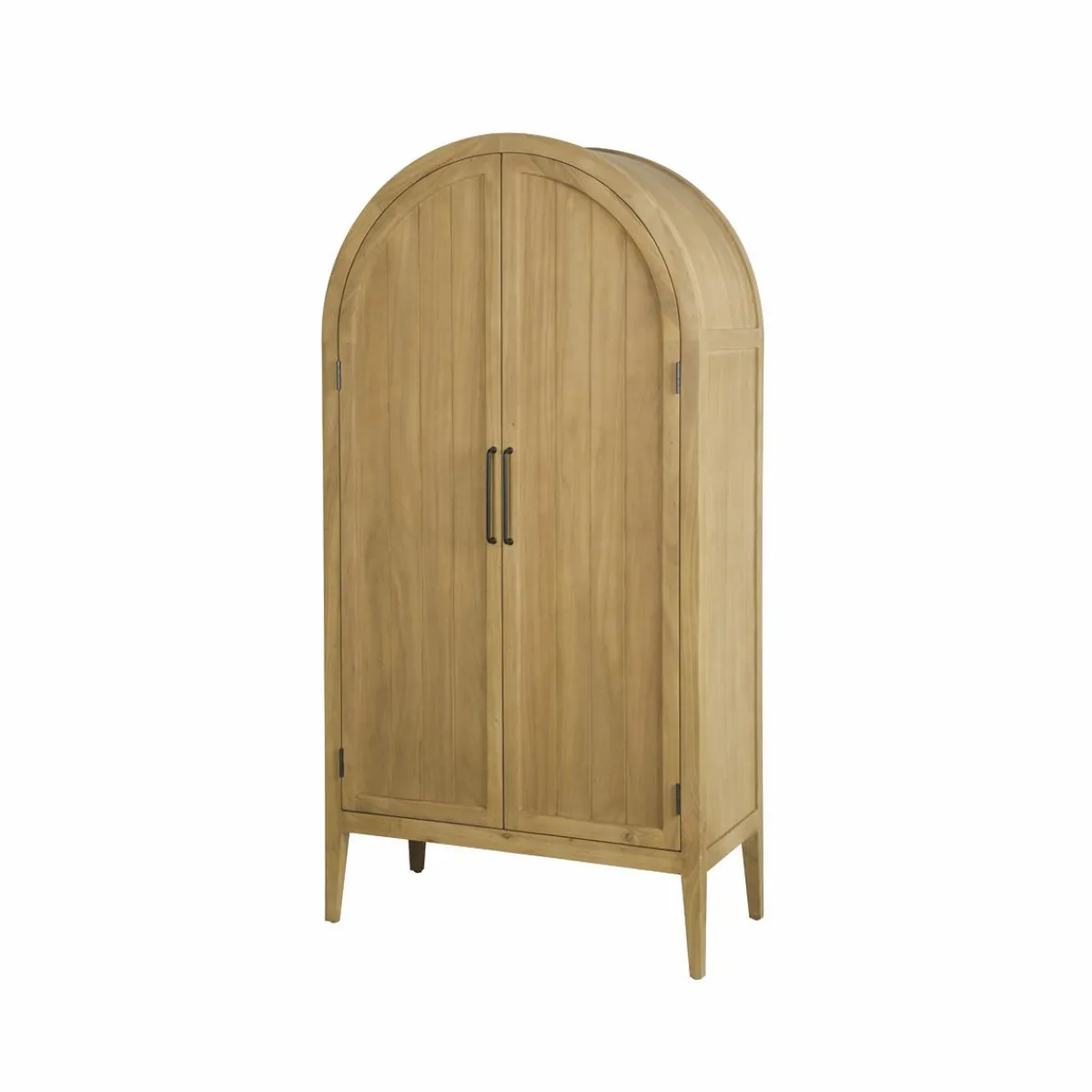 Made in Meubles Armoire arrondie en bois d'orme Alicia