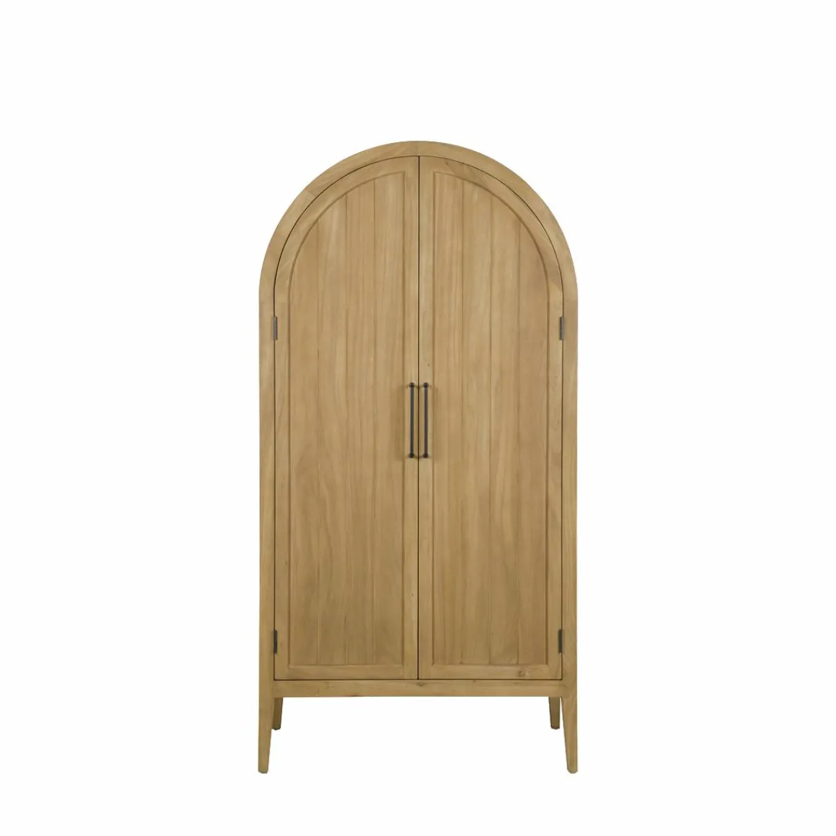 Made in Meubles Armoire arrondie en bois d'orme Alicia