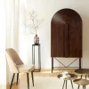 Made in Meubles Armoire arrondie en bois de manguier Julio