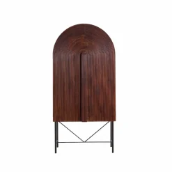 Made in Meubles Armoire arrondie en bois de manguier Julio