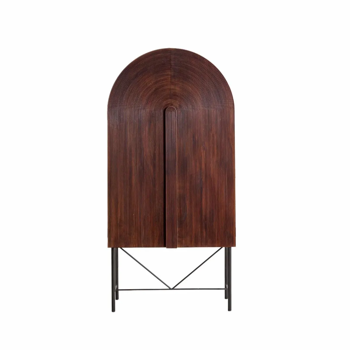 Made in Meubles Armoire arrondie en bois de manguier Julio