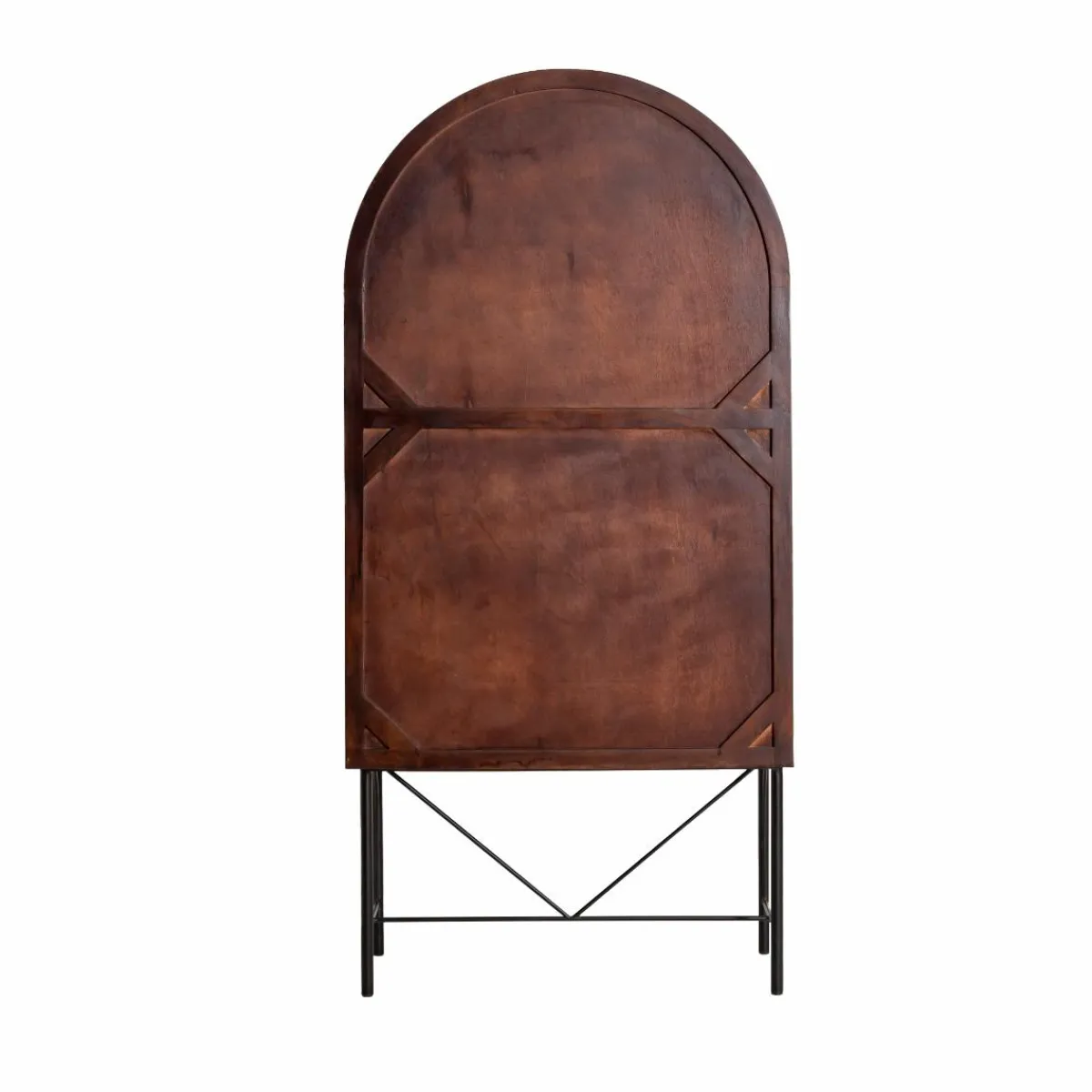 Made in Meubles Armoire arrondie en bois de manguier Julio