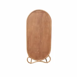 Made in Meubles Armoire arrondie en rotin 4 étagères Rim