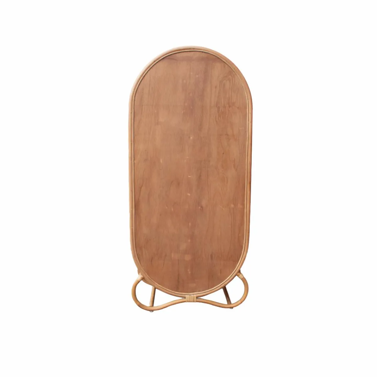 Made in Meubles Armoire arrondie en rotin 4 étagères Rim