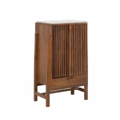Made in Meubles Armoire en bois d'acacia et terrazzo Kaelis