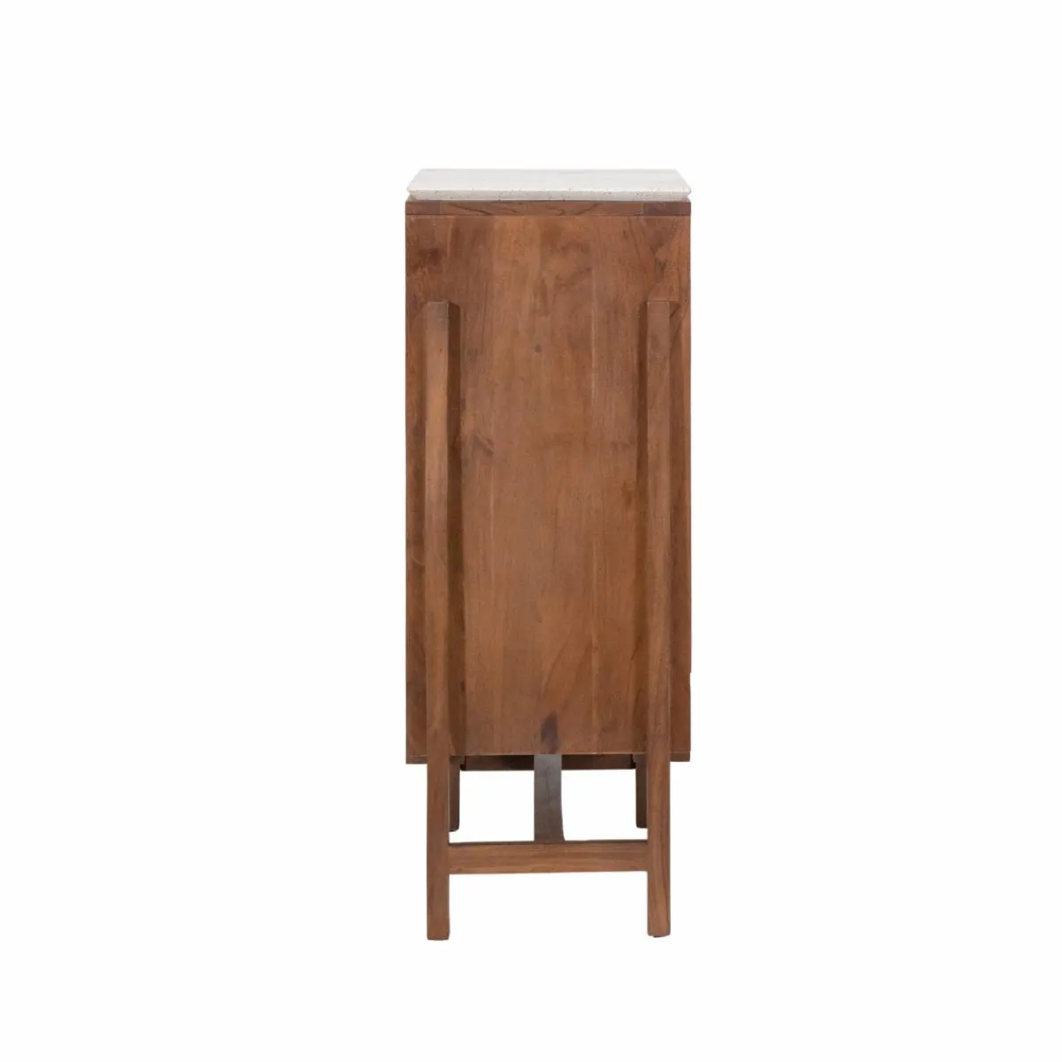 Made in Meubles Armoire en bois d'acacia et terrazzo Kaelis
