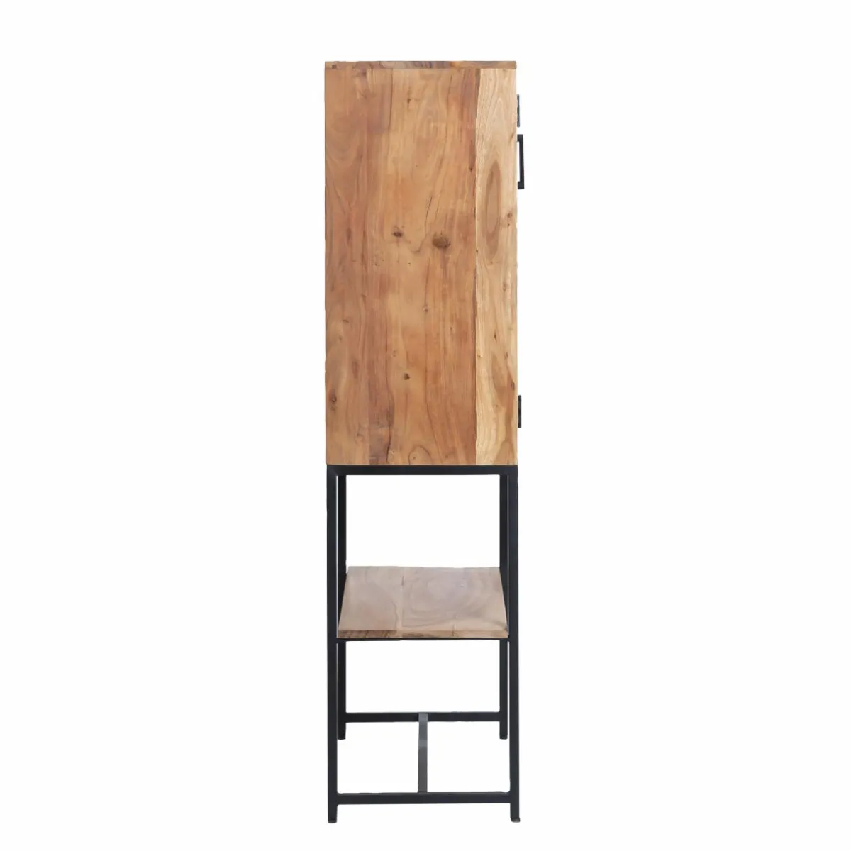 Made in Meubles Armoire en bois d'acacia et métal Ava
