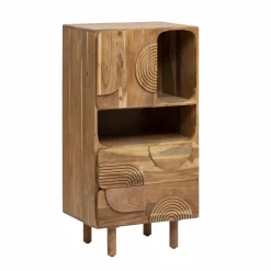 Made in Meubles Armoire en bois d'acacia Tilio