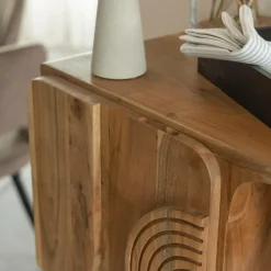 Made in Meubles Armoire en bois d'acacia Tilio
