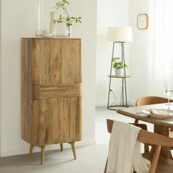 Made in Meubles Armoire en bois de manguier Aléna