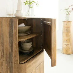 Made in Meubles Armoire en bois de manguier Aléna