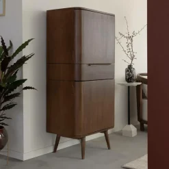 Made in Meubles Armoire en bois de manguier foncé Aléna