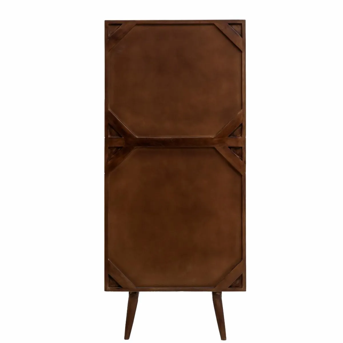 Made in Meubles Armoire en bois de manguier foncé Aléna