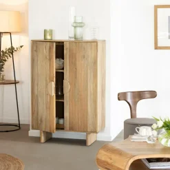Made in Meubles Armoire en bois de manguier Ewan