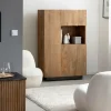 Made in Meubles Armoire en bois de manguier et métal Isil