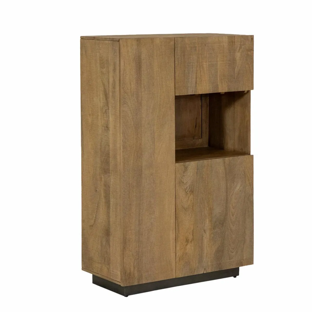 Made in Meubles Armoire en bois de manguier et métal Isil