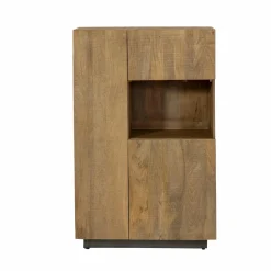Made in Meubles Armoire en bois de manguier et métal Isil