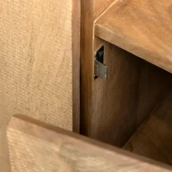 Made in Meubles Armoire en bois de manguier et métal Isil