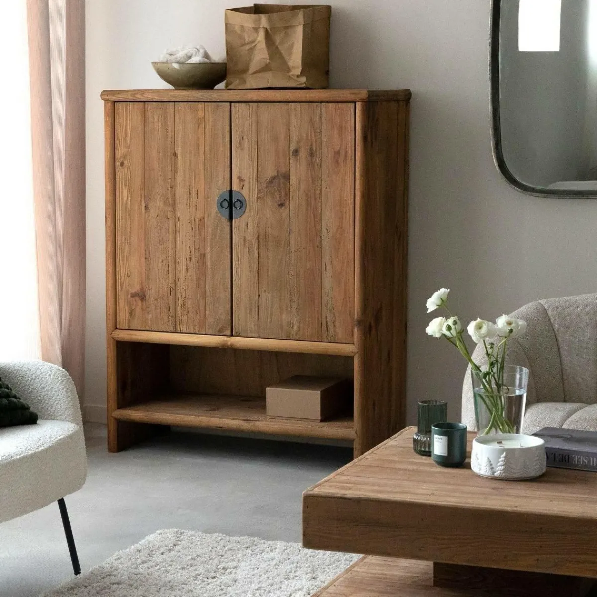 Made in Meubles Armoire en bois recyclé Blaise