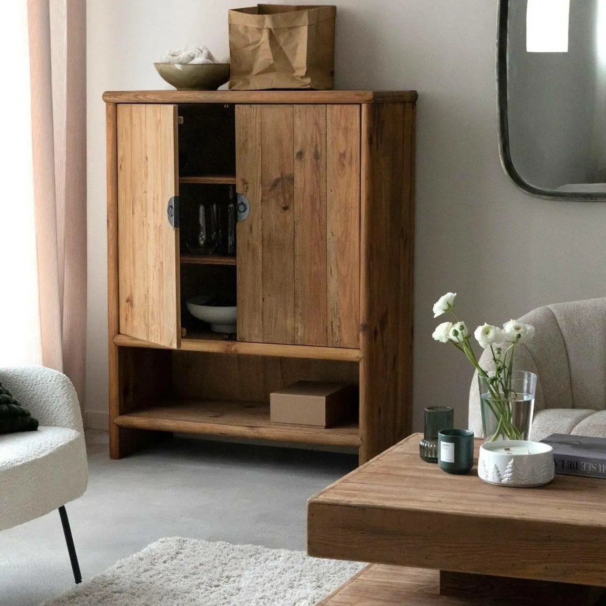 Made in Meubles Armoire en bois recyclé Blaise
