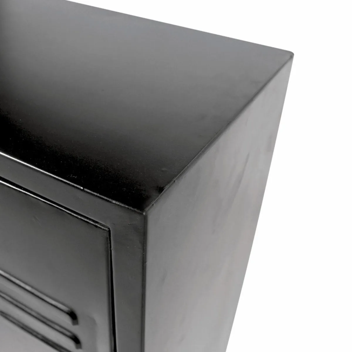 Made in Meubles Armoire en métal noir 2 portes Locker