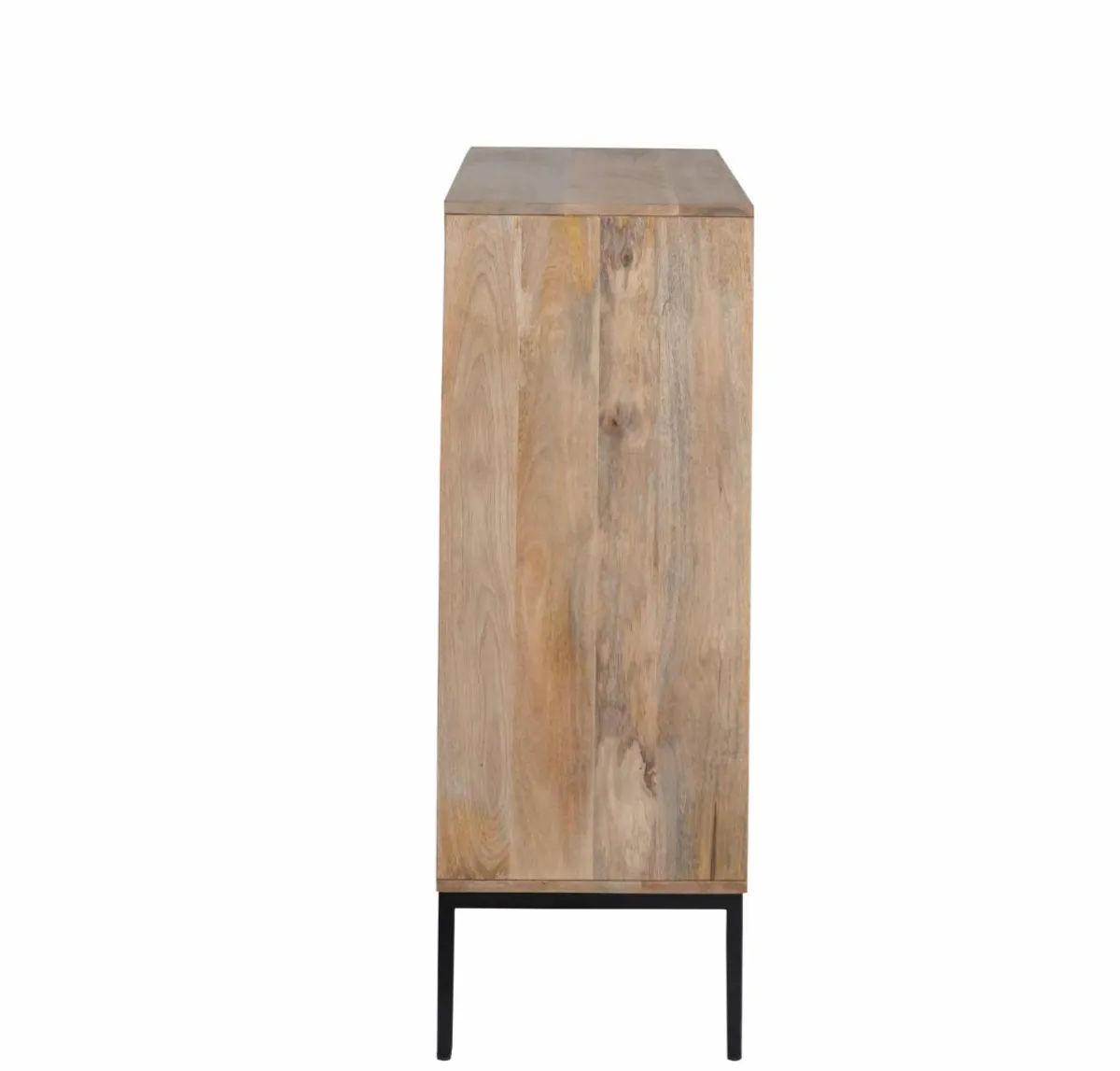 Made in Meubles Armoire sculptée en bois de manguier Marc