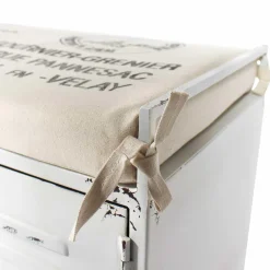 Made in Meubles Banc avec rangement en métal blanc Félicie
