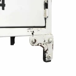 Made in Meubles Banc avec rangement en métal blanc Félicie