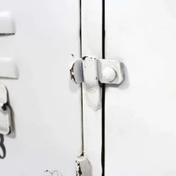 Made in Meubles Banc avec rangement en métal blanc Félicie