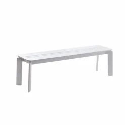 Made in Meubles Banc en aluminium blanc Apollon