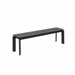 Made in Meubles Banc en aluminium gris Apollon
