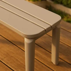 Made in Meubles Banc en aluminium taupe Apollon