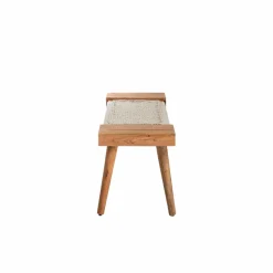 Made in Meubles Banc en bois de manguier tissage Bertille
