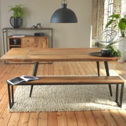 Made in Meubles Banc en bois de manguier Charlotte