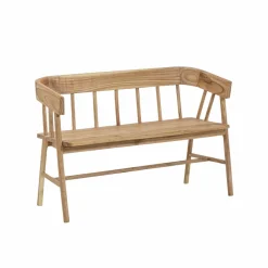 Made in Meubles Banc en bois de teck brut June