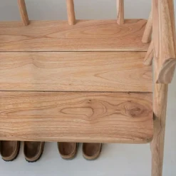 Made in Meubles Banc en bois de teck brut June