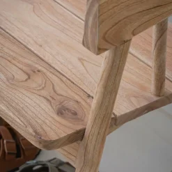 Made in Meubles Banc en bois de teck brut June