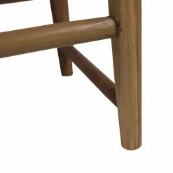 Made in Meubles Banc en bois de teck et tissu Pénélope