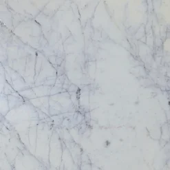 Made in Meubles Bar en bois de manguier et marbre blanc Sienne