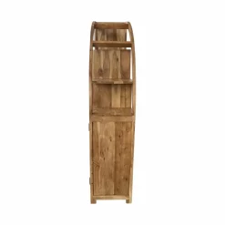 Made in Meubles Bibliothèque asymétrique en bois d'acacia Nathan