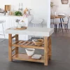 Made in Meubles Billot en marbre et bois Louca