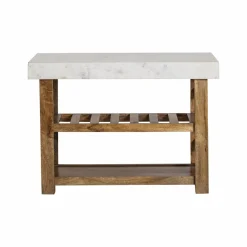 Made in Meubles Billot en marbre et bois Louca