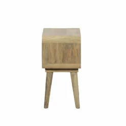 Made in Meubles Bout de canapé avec niche en bois de manguier Maëva