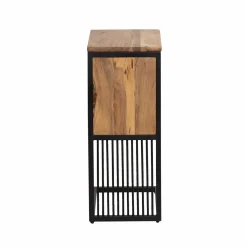 Made in Meubles Bout de canapé en bois d'acacia et métal Mattia