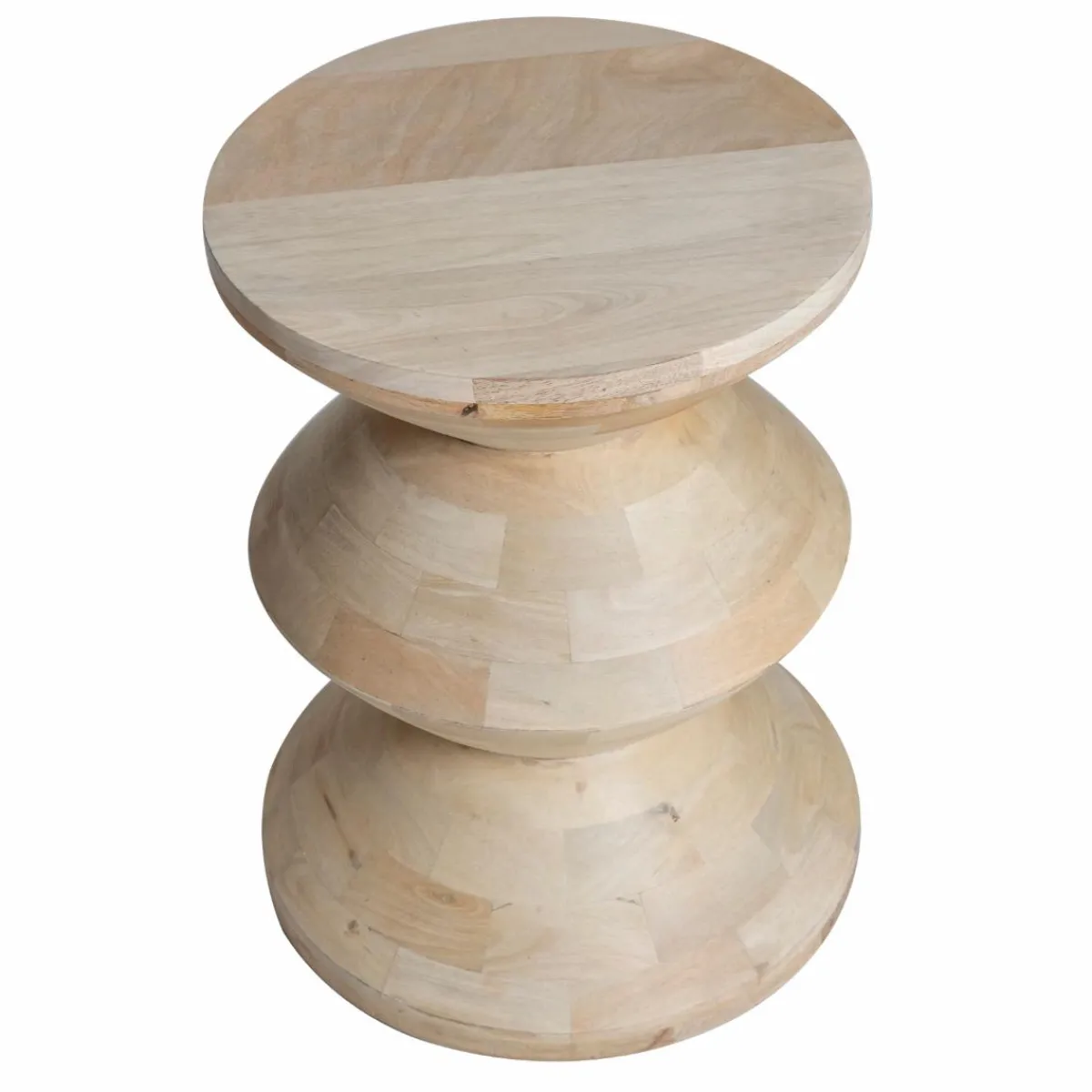 Made in Meubles Bout de canapé en bois de manguier Horace