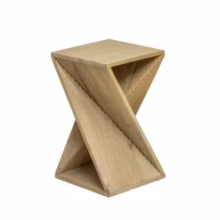 Made in Meubles Bout de canapé en bois de manguier Amara